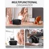 image:imageBAGSMART Travel Makeup Bag Cosmetic Bag Small Make Up Organizer CaseWideopen Pouch for Women Purse for Toiletries Accessories Brushes PinkC1 Layer Black