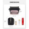 image:imageBAGSMART Travel Makeup Bag Cosmetic Bag Small Make Up Organizer CaseWideopen Pouch for Women Purse for Toiletries Accessories Brushes PinkC1 Layer Black