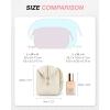 image:imageBAGSMART Travel Makeup Bag Cosmetic Bag Small Make Up Organizer CaseWideopen Pouch for Women Purse for Toiletries Accessories Brushes PinkD1 Layer Beige
