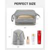 image:imageBAGSMART Travel Makeup Bag Cosmetic Bag Small Make Up Organizer CaseWideopen Pouch for Women Purse for Toiletries Accessories Brushes PinkP2 Layers Grey