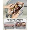 image:imageBAGSMART Travel Makeup Bag Cosmetic Bag Small Make Up Organizer CaseWideopen Pouch for Women Purse for Toiletries Accessories Brushes PinkP2 Layers Grey