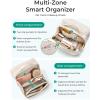 image:imageBAGSMART Travel Makeup Bag Make Up Bag with Multiple Compartments for Organizer Durable amp Compact Cosmetic Organizer for Women for Travel Accessories BeigeBlack