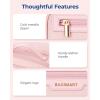 image:imageBAGSMART Travel Makeup Bag Make Up Bag with Multiple Compartments for Organizer Durable amp Compact Cosmetic Organizer for Women for Travel Accessories BeigePink