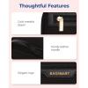 image:imageBAGSMART Travel Makeup Bag Make Up Bag with Multiple Compartments for Organizer Durable amp Compact Cosmetic Organizer for Women for Travel Accessories BeigeBlack