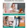 image:imageBAGSMART Travel Makeup Bag Make Up Bag with Multiple Compartments for Organizer Durable amp Compact Cosmetic Organizer for Women for Travel Accessories BeigePink