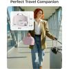 image:imageBAGSMART Travel Makeup Bag for Women Portable Folddown Cosmetic Case Puffy Padded Make Up Organizer Pouch Waterresistant Toiletry Bag for Toiletries Brushes Baby PinkBaby Pink