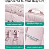 image:imageBAGSMART Travel Makeup Bag for Women Portable Folddown Cosmetic Case Puffy Padded Make Up Organizer Pouch Waterresistant Toiletry Bag for Toiletries Brushes Baby PinkBrown