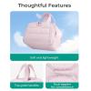 image:imageBAGSMART Travel Toiletry Bag Crush Toiletry Bag for Women Wideopen Puffy Toiletry Bags for Traveling Large Travel Cosmetic Makeup Bag Organizer for AccessoriesToiletrie BluedPink