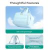image:imageBAGSMART Travel Toiletry Bag Crush Toiletry Bag for Women Wideopen Puffy Toiletry Bags for Traveling Large Travel Cosmetic Makeup Bag Organizer for AccessoriesToiletrie BluedBlue