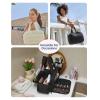 image:imageBAGSMART Travel Toiletry Bag Crush Toiletry Bag for Women Wideopen Puffy Toiletry Bags for Traveling Large Travel Cosmetic Makeup Bag Organizer for AccessoriesToiletrie BlueBlack