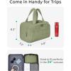 image:imageBAGSMART Travel Toiletry Bag Crush Toiletry Bag for Women Wideopen Puffy Toiletry Bags for Traveling Large Travel Cosmetic Makeup Bag Organizer for AccessoriesToiletrie BlueeArmy Green