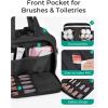 image:imageBAGSMART Travel Toiletry Bag Crush Toiletry Bag for Women Wideopen Puffy Toiletry Bags for Traveling Large Travel Cosmetic Makeup Bag Organizer for AccessoriesToiletrie BluehBright Red