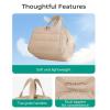 image:imageBAGSMART Travel Toiletry Bag Crush Toiletry Bag for Women Wideopen Puffy Toiletry Bags for Traveling Large Travel Cosmetic Makeup Bag Organizer for AccessoriesToiletrie BluegKhaki