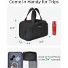 image:imageBAGSMART Travel Toiletry Bag Crush Toiletry Bag for Women Wideopen Puffy Toiletry Bags for Traveling Large Travel Cosmetic Makeup Bag Organizer for AccessoriesToiletrie BluehSteel Blue