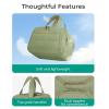 image:imageBAGSMART Travel Toiletry Bag Crush Toiletry Bag for Women Wideopen Puffy Toiletry Bags for Traveling Large Travel Cosmetic Makeup Bag Organizer for AccessoriesToiletrie BlueeArmy Green