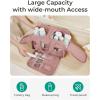 image:imageBAGSMART Travel Toiletry Bag Crush Toiletry Bag for Women Wideopen Puffy Toiletry Bags for Traveling Large Travel Cosmetic Makeup Bag Organizer for AccessoriesToiletrie BlueDark Pink