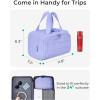 image:imageBAGSMART Travel Toiletry Bag Crush Toiletry Bag for Women Wideopen Puffy Toiletry Bags for Traveling Large Travel Cosmetic Makeup Bag Organizer for AccessoriesToiletrie BluedLight Purple