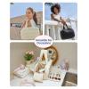 image:imageBAGSMART Travel Toiletry Bag Crush Toiletry Bag for Women Wideopen Puffy Toiletry Bags for Traveling Large Travel Cosmetic Makeup Bag Organizer for AccessoriesToiletrie BluecGrayish Brown