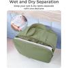 image:imageBAGSMART Travel Toiletry Bag Crush Toiletry Bag for Women Wideopen Puffy Toiletry Bags for Traveling Large Travel Cosmetic Makeup Bag Organizer for AccessoriesToiletrie BlueeArmy Green