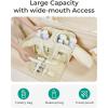 image:imageBAGSMART Travel Toiletry Bag Crush Toiletry Bag for Women Wideopen Puffy Toiletry Bags for Traveling Large Travel Cosmetic Makeup Bag Organizer for AccessoriesToiletrie BluedBeige