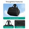 image:imageBAGSMART Travel Toiletry Bag Crush Toiletry Bag for Women Wideopen Puffy Toiletry Bags for Traveling Large Travel Cosmetic Makeup Bag Organizer for AccessoriesToiletrie BluehSteel Blue