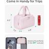 image:imageBAGSMART Travel Toiletry Bag Crush Toiletry Bag for Women Wideopen Puffy Toiletry Bags for Traveling Large Travel Cosmetic Makeup Bag Organizer for AccessoriesToiletrie BluedPink
