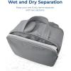 image:imageBAGSMART Travel Toiletry Bag Crush Toiletry Bag for Women Wideopen Puffy Toiletry Bags for Traveling Large Travel Cosmetic Makeup Bag Organizer for AccessoriesToiletrie BlueeGrey