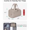 image:imageBAGSMART Travel Toiletry Bag Crush Toiletry Bag for Women Wideopen Puffy Toiletry Bags for Traveling Large Travel Cosmetic Makeup Bag Organizer for AccessoriesToiletrie BluecGrayish Brown