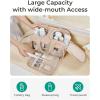 image:imageBAGSMART Travel Toiletry Bag Crush Toiletry Bag for Women Wideopen Puffy Toiletry Bags for Traveling Large Travel Cosmetic Makeup Bag Organizer for AccessoriesToiletrie BluegKhaki