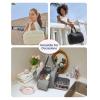 image:imageBAGSMART Travel Toiletry Bag Crush Toiletry Bag for Women Wideopen Puffy Toiletry Bags for Traveling Large Travel Cosmetic Makeup Bag Organizer for AccessoriesToiletrie BlueeGrey
