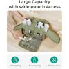 image:imageBAGSMART Travel Toiletry Bag Crush Toiletry Bag for Women Wideopen Puffy Toiletry Bags for Traveling Large Travel Cosmetic Makeup Bag Organizer for AccessoriesToiletrie BlueeArmy Green