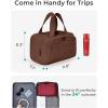 image:imageBAGSMART Travel Toiletry Bag Crush Toiletry Bag for Women Wideopen Puffy Toiletry Bags for Traveling Large Travel Cosmetic Makeup Bag Organizer for AccessoriesToiletrie BluegCoffee Brown
