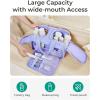 image:imageBAGSMART Travel Toiletry Bag Crush Toiletry Bag for Women Wideopen Puffy Toiletry Bags for Traveling Large Travel Cosmetic Makeup Bag Organizer for AccessoriesToiletrie BluedLight Purple