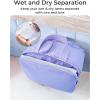 image:imageBAGSMART Travel Toiletry Bag Crush Toiletry Bag for Women Wideopen Puffy Toiletry Bags for Traveling Large Travel Cosmetic Makeup Bag Organizer for AccessoriesToiletrie BluedLight Purple
