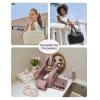 image:imageBAGSMART Travel Toiletry Bag Crush Toiletry Bag for Women Wideopen Puffy Toiletry Bags for Traveling Large Travel Cosmetic Makeup Bag Organizer for AccessoriesToiletrie BlueDark Pink
