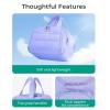 image:imageBAGSMART Travel Toiletry Bag Crush Toiletry Bag for Women Wideopen Puffy Toiletry Bags for Traveling Large Travel Cosmetic Makeup Bag Organizer for AccessoriesToiletrie BluedLight Purple