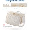 image:imageBAGSMART Travel Toiletry Bag Large Wideopen Travel Bag for Toiletries Makeup Cosmetic Travel Bag with HandleNavyCamel