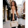 image:imageBAGSMART Travel Toiletry Bag Large Wideopen Travel Bag for Toiletries Makeup Cosmetic Travel Bag with HandleNavyCamel