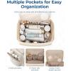 image:imageBAGSMART Travel Toiletry Bag Large Wideopen Travel Bag for Toiletries Makeup Cosmetic Travel Bag with HandleNavyGreen