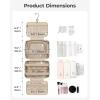 image:imageBAGSMART Travel Toiletry Bag with Jewelry Organizer Hanging Travel Bag for Toiletries Puffy Makeup Cosmetic Bag Organizer Carryon Travel Accessories Essentials BeigeMCamel3