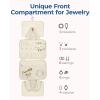 image:imageBAGSMART Travel Toiletry Bag with Jewelry Organizer Hanging Travel Bag for Toiletries Puffy Makeup Cosmetic Bag Organizer Carryon Travel Accessories Essentials BeigeMBeige1