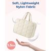 image:imageBAGSMART Travel Toiletry Bag with Jewelry Organizer Hanging Travel Bag for Toiletries Puffy Makeup Cosmetic Bag Organizer Carryon Travel Accessories Essentials BeigeMBeige1