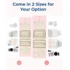 image:imageBAGSMART Travel Toiletry Bag with Jewelry Organizer Hanging Travel Bag for Toiletries Puffy Makeup Cosmetic Bag Organizer Carryon Travel Accessories Essentials BeigeMBeige1