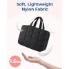 image:imageBAGSMART Travel Toiletry Bag with Jewelry Organizer Hanging Travel Bag for Toiletries Puffy Makeup Cosmetic Bag Organizer Carryon Travel Accessories Essentials BeigeMBlack