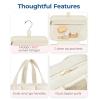 image:imageBAGSMART Travel Toiletry Bag with Jewelry Organizer Hanging Travel Bag for Toiletries Puffy Makeup Cosmetic Bag Organizer Carryon Travel Accessories Essentials BeigeMBeige1