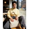 image:imageBAGSMRT Corduroy Tote Bag for Women Beach Bag with Zipper Casual Shoulder Bag Lightweight Travel Tote Hobo Handbag  PU Leather Handles 14L Capacity Inner Pocket Beach Travel Shopping CampusBrown