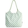 image:imageBAGSMART Beach Bags for Women Beach Tote Bag Beach Bag with Zipper Travel Tote Bag for Women Sandproof Swim Pool Bag  Packable Beach Bag Beach Essentials for Travel Gym 125L Medium Tote Lightweight WaterresistantBluegraygreen Checkerboard Pattern