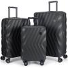 image:imageBAGSMART Carry On Luggage 22x14x9 Airline Approved PC Hardside Suitcase 20 Inch Carryon with Spinner Wheels Travel Luggage Lightweight Rolling Suitcases for Men Women Purple02 Black