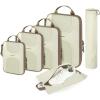 image:imageBAGSMART Compression Packing Cubes 6 Set Packing Cubes for Suitcases Lightweight Suitcases Organizers Bag Set amp Compression Travel Cubes Travel Essentials Packing Organizers02White Opal