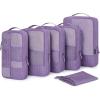 image:imageBAGSMART Compression Packing Cubes Durable Travel Packing Cubes for CarryOn Suitcase Lightweight Compressible Luggage Organizer Cruise Ship Travel Essentials 6Pack 1L3M1SShoe Bag BlackViolet